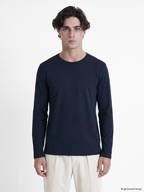 LCWAIKIKI Classic Crew Neck Long Sleeve Men's T-Shirt