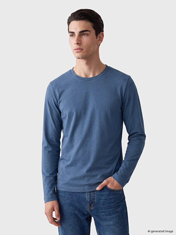 LCWAIKIKI Classic Crew Neck Long Sleeve Men's T-Shirt