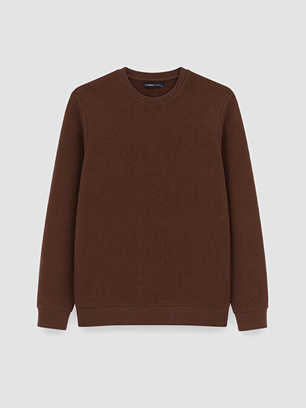 LCWAIKIKI Classic Bisiklet Yaka Erkek Sweatshirt