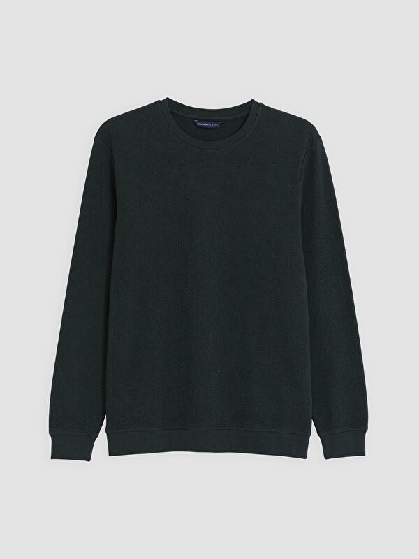LCWAIKIKI Classic Bisiklet Yaka Erkek Sweatshirt