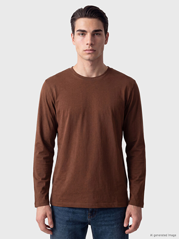 LCWAIKIKI Classic Crew Neck Long Sleeve Jersey Men's T-Shirt