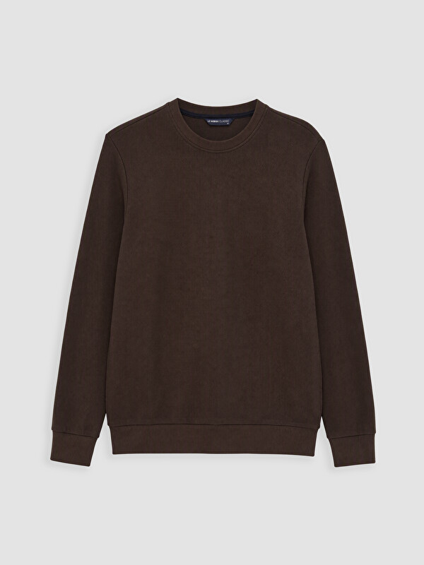 LCWAIKIKI Classic Bisiklet Yaka Erkek Kalın Sweatshirt