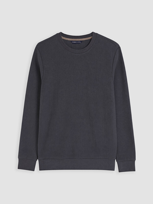 LCWAIKIKI Classic Bisiklet Yaka Erkek Kalın Sweatshirt