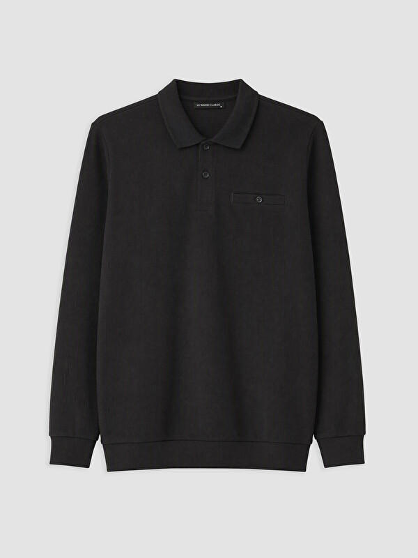 LCWAIKIKI Classic Polo Yaka Erkek Sweatshirt
