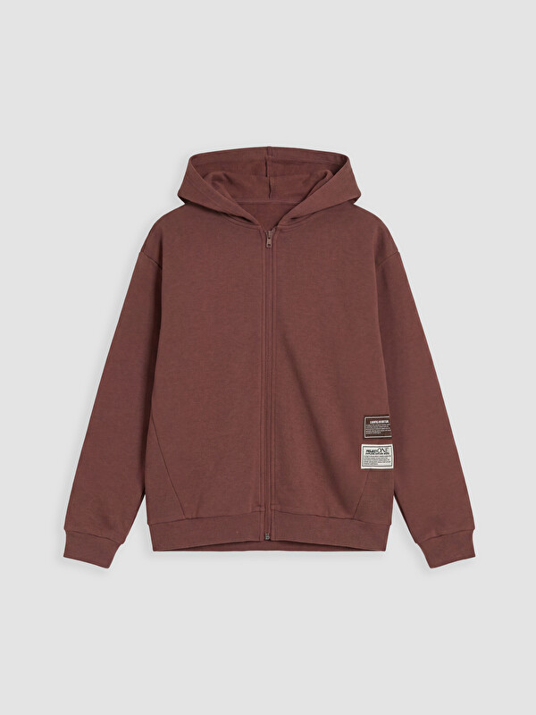 LCW Kids Kapüşonlu Erkek Çocuk Fermuarlı Sweatshirt