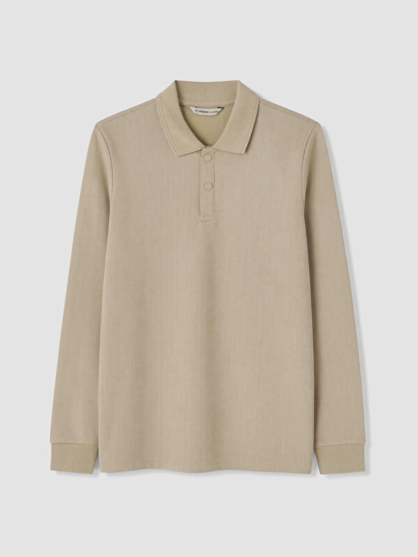 LCWAIKIKI Classic Man Beige Sweatshirt
