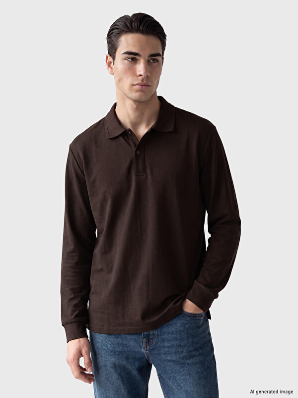 LCWAIKIKI Classic Polo Yaka Erkek Sweatshirt