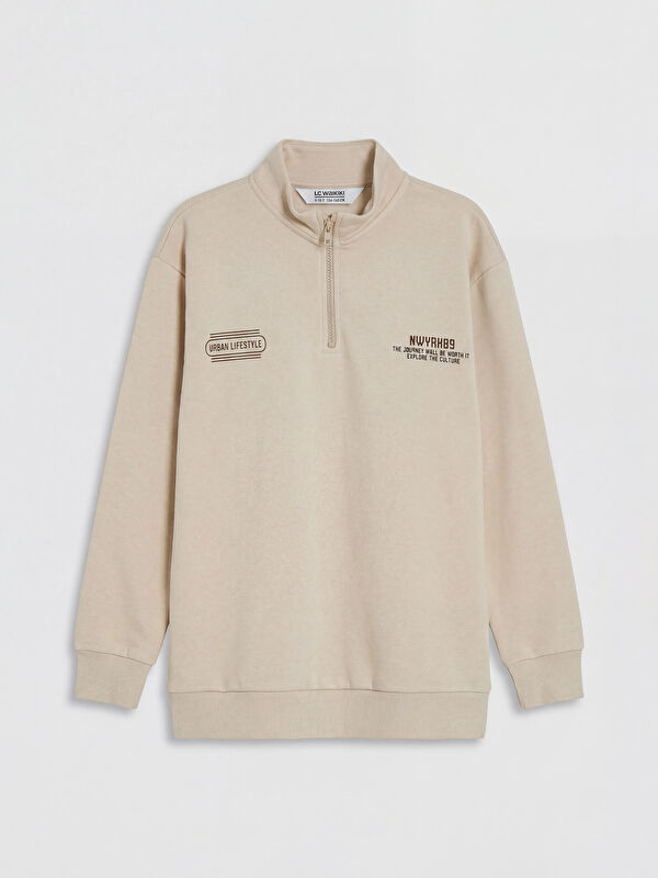 LCW Kids Dik Yaka Erkek Çocuk Sweatshirt