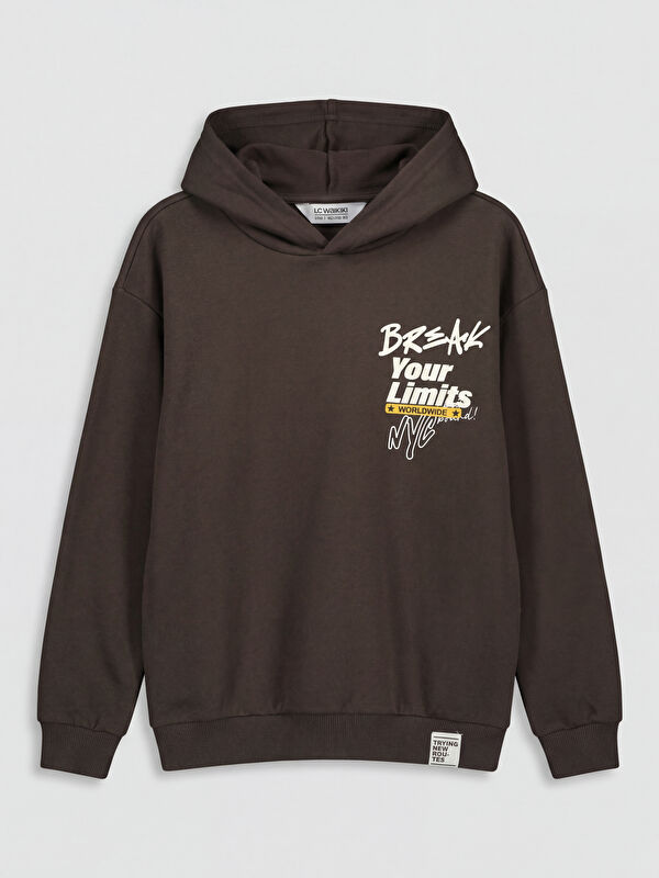 LCW Kids Kapüşonlu Baskılı Erkek Çocuk Sweatshirt