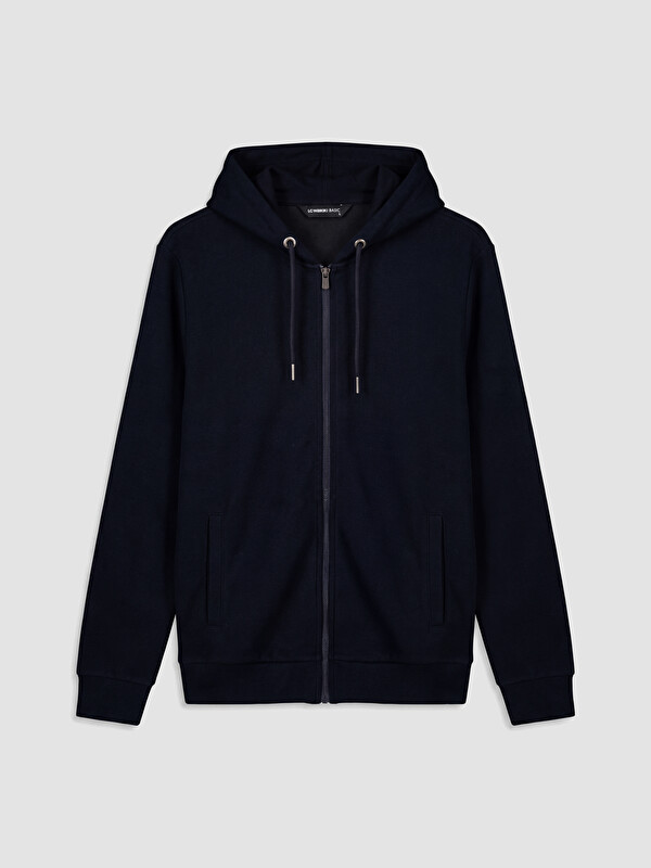 LCWAIKIKI Classic Kapüşonlu Erkek Fermuarlı Sweatshirt