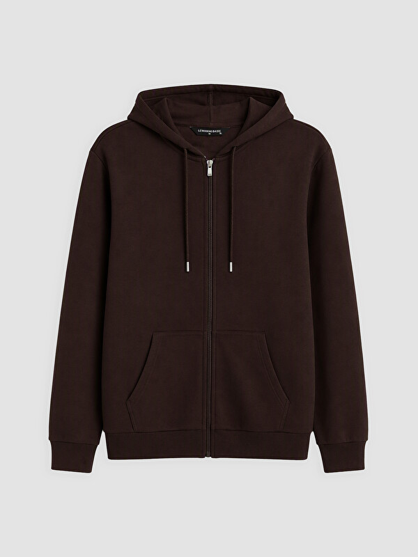 LCWAIKIKI Classic Hooded Men's Zip-Up Sweatshirt