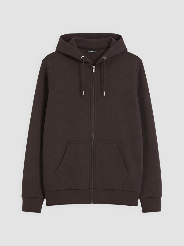 LCWAIKIKI Classic Kapüşonlu Erkek Fermuarlı Sweatshirt