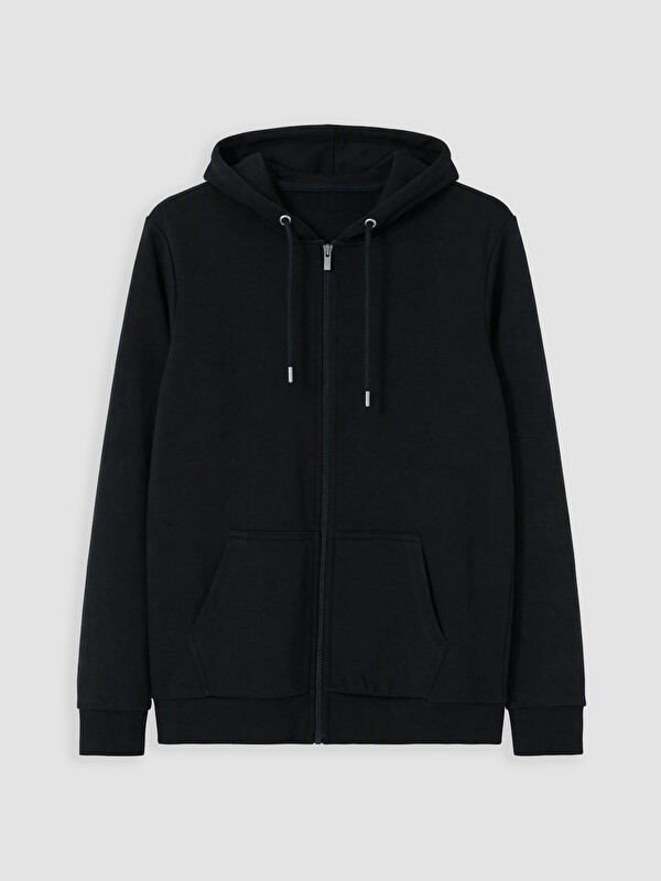 LCWAIKIKI Classic Kapüşonlu Erkek Fermuarlı Sweatshirt