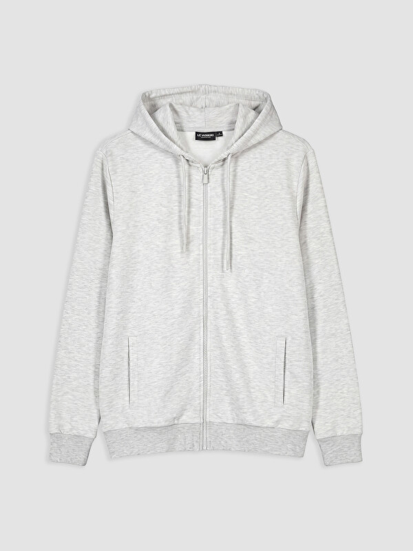 LCWAIKIKI Classic Kapüşonlu Erkek Fermuarlı Sweatshirt