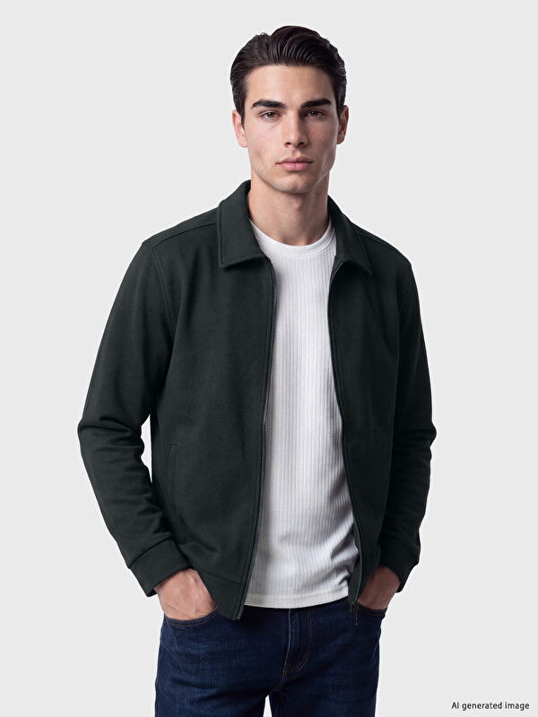 LCWAIKIKI Classic Polo Yaka Erkek Fermuarlı Sweatshirt