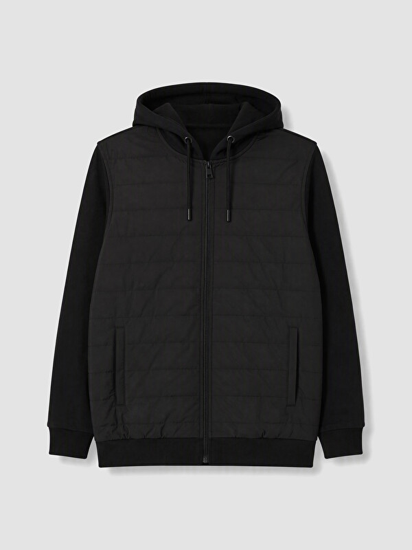 LCWAIKIKI Classic Kapüşonlu Erkek Fermuarlı Sweatshirt