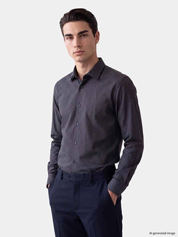 LCW BUSINESS Mashkull Blu Këmishë