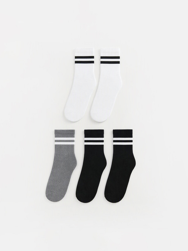 LCW ACCESSORIES Chaussettes de Cheville Rayées Hommes Lot de 5