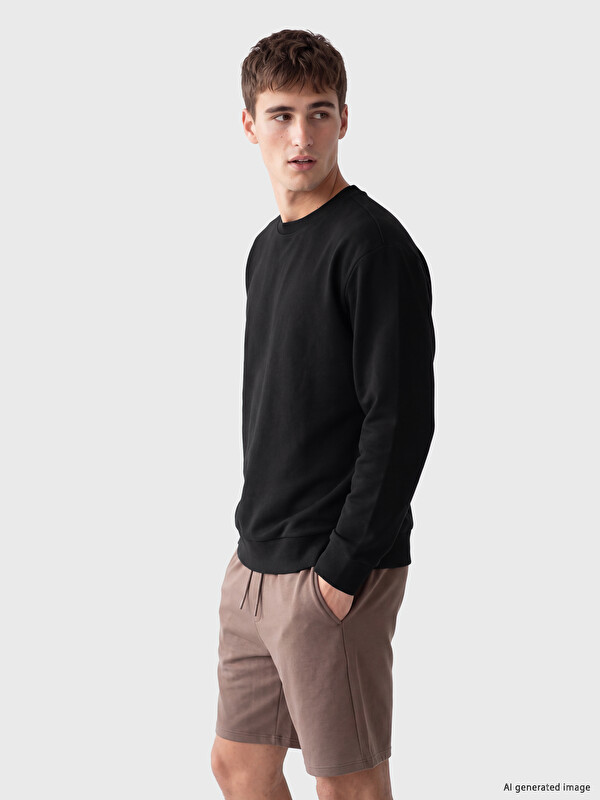 LCW Vision Bisiklet Yaka Erkek Sweatshirt