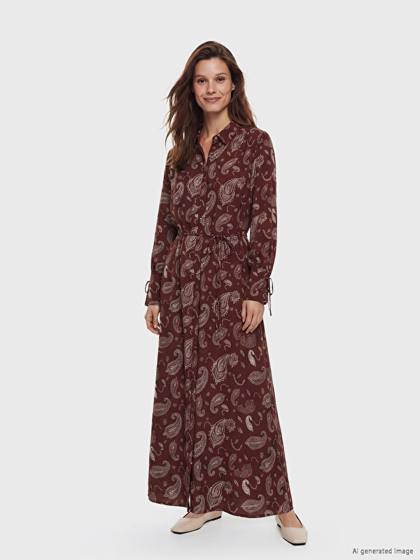LCW Modest کراسە قۆڵدارە نەخشدار بە قۆڵتەکی