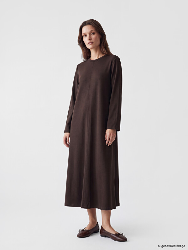LCW Modest Рокля с кръгло деколте А-линия