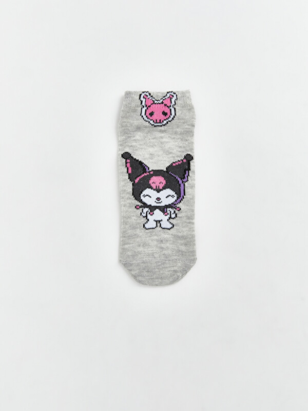 LCW Kids Kuromi Patterned Girls' Trainer Socks