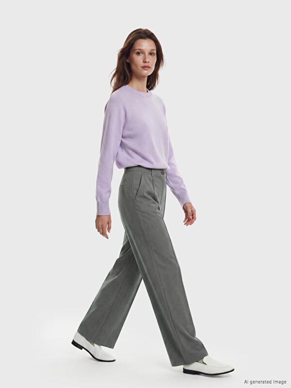 LCW Modest Regular Fit Wide Leg Women's Trousers