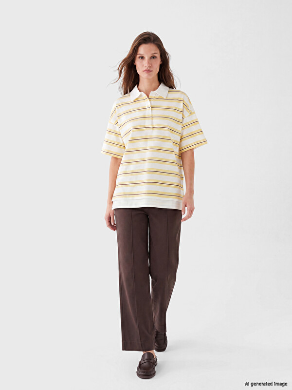 LCW Modest Pantalon Brun Femme
