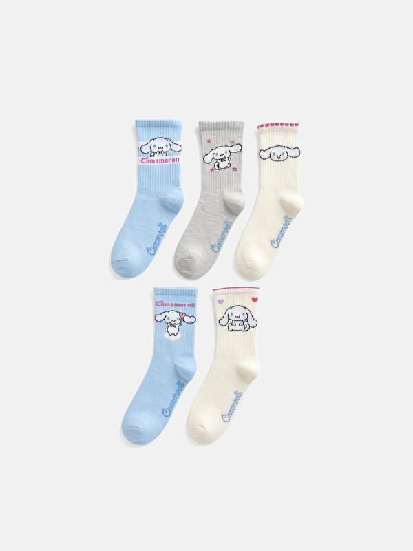 LCW Kids Cinnamoroll Bedruckte Mädchen-Knöchelsocken 5er-Pack