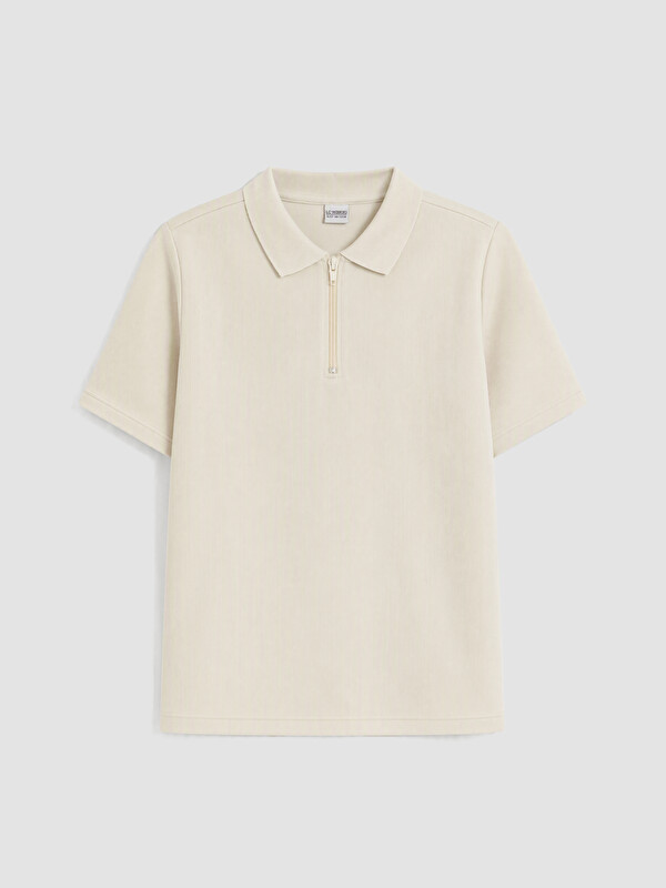 LCW Kids Boy Beige T-Shirt