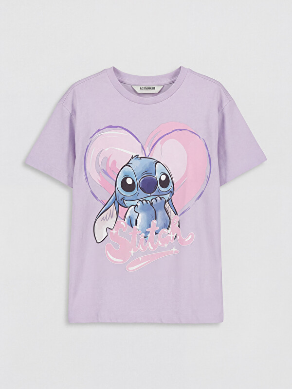 LCW Kids Stitch Printed Girls' T-Shirt