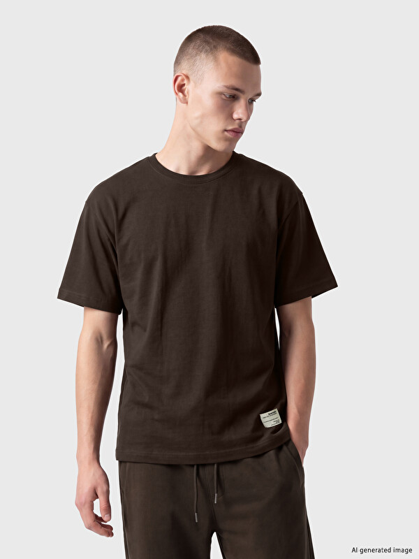 XSIDE Oversize Fit Bisiklet Yaka Erkek Tişört
