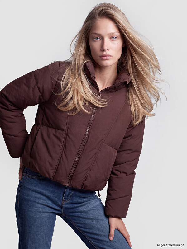 LCW Vision Mock Neck Oversize Women's Puffer Coat