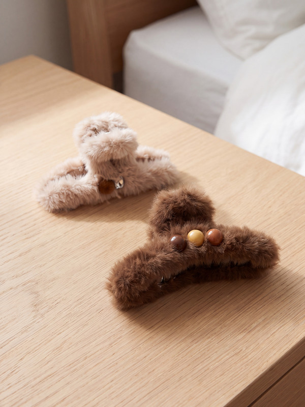LCW JOY Women's Plush Claw Clip 2 Pack