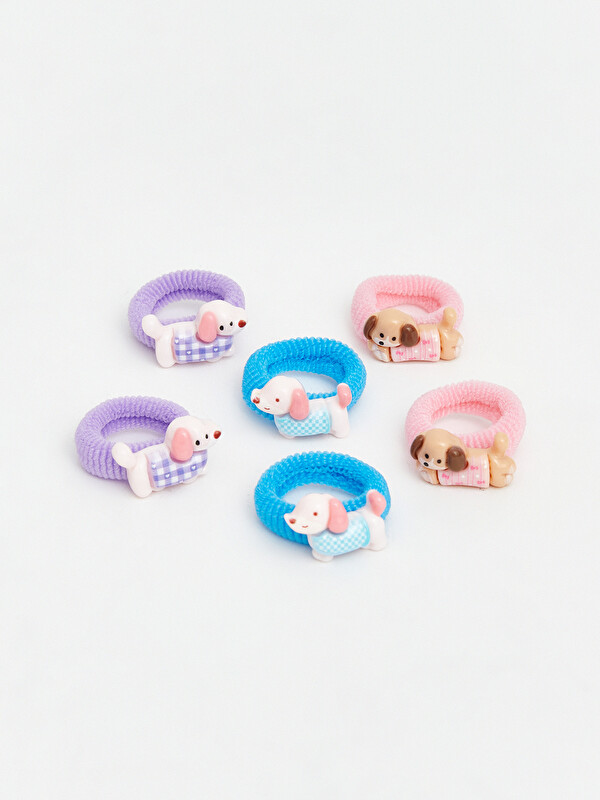 LCW JOY Dog-Shaped Girls' Elastic Hair Tie Set 6-Piece