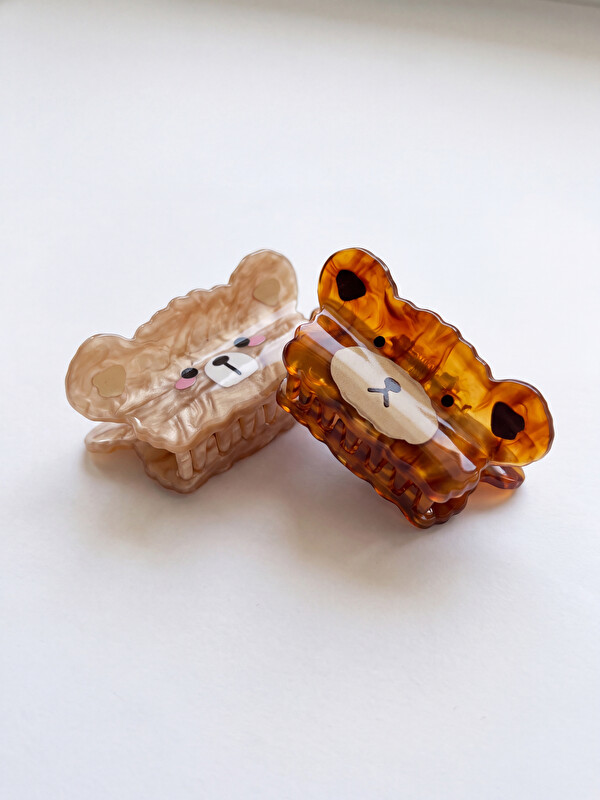 LCW JOY Bear Figure Girls' Claw Clip Set 2 Pack