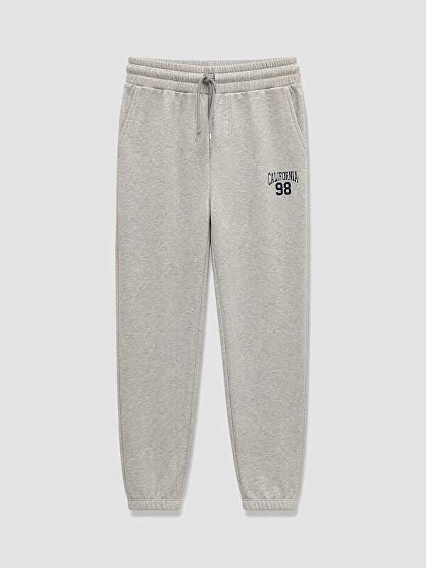 LCW Modest Pantaloni de trening jogger Gri Femeie