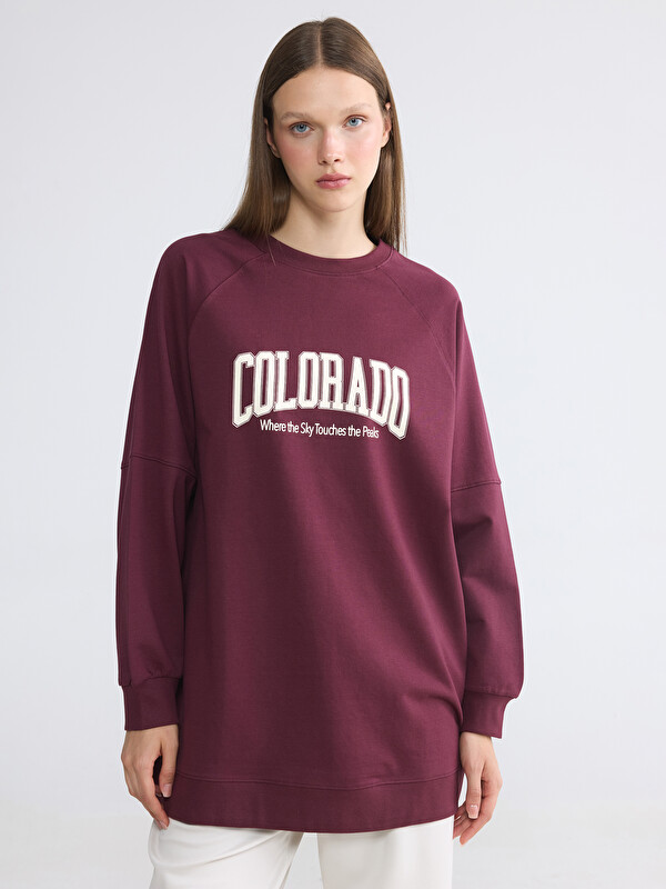 LCW Modest Женщины Сливовый Свитшот-туника