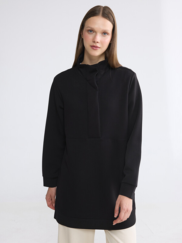 LCW Modest Биік жағалы жұмсақ жанасулы әйелдерге арналған свитшот туника