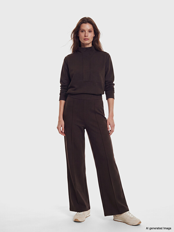 LCW Modest Beli Lastikli Soft Touch Kadın Eşofman Altı