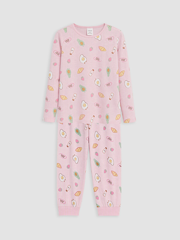 LCW Kids Girl Pink Pyjama Set