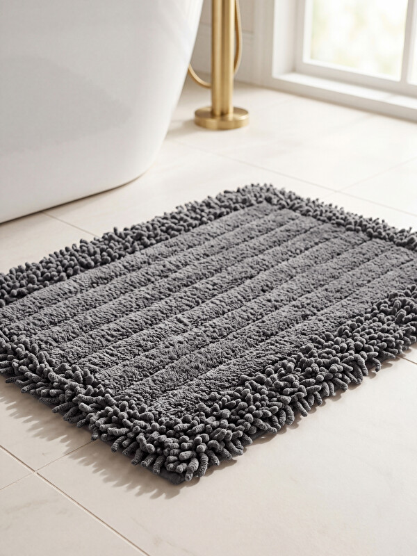 LCW HOME Striped Plush Bath Mat 40x60 cm