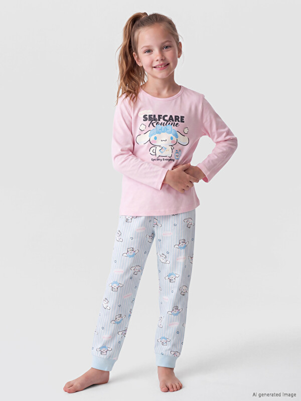LCW Kids Mädchen Rosa Pyjama-Set