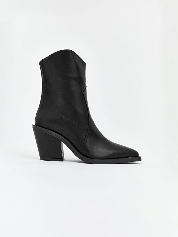 Lcw Steps Kahverengi Lcw Steps Deri Görünümlü Kadın Topuklu Ayakkabı