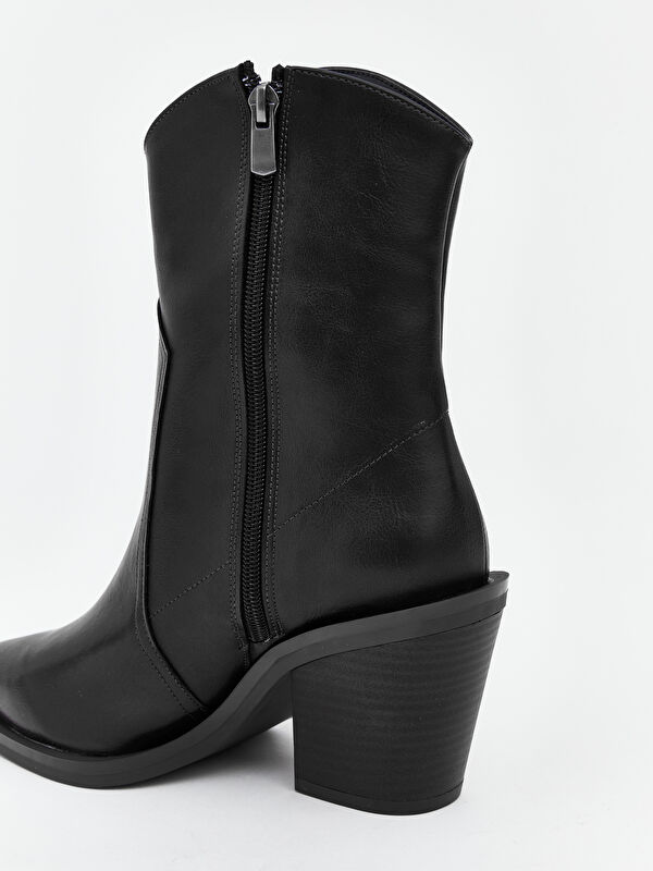 Lcw Steps Kahverengi Lcw Steps Deri Görünümlü Kadın Topuklu Ayakkabı