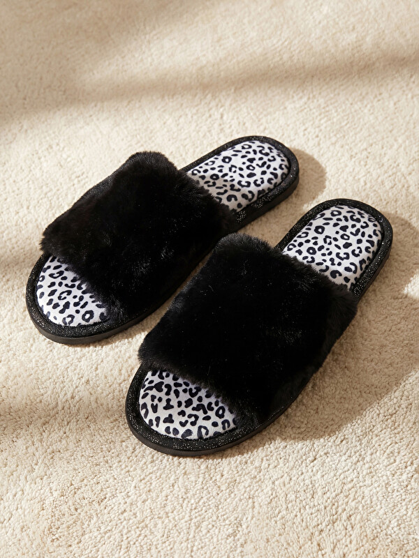 LCW HOME Patterned Plush Women's Home Slippers