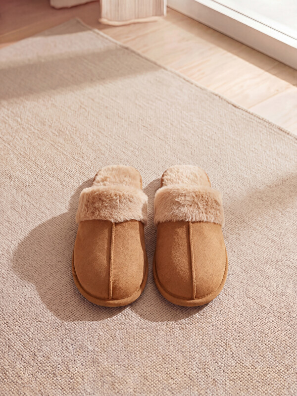 LCW HOME Faux Fur Detailed Men's Home Slipper