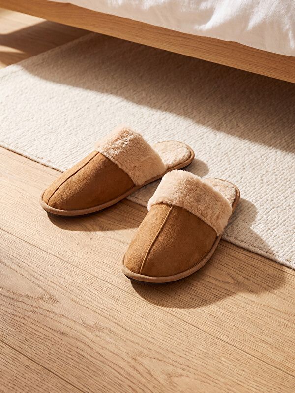 LCW HOME Faux Fur Detailed Men's Home Slipper