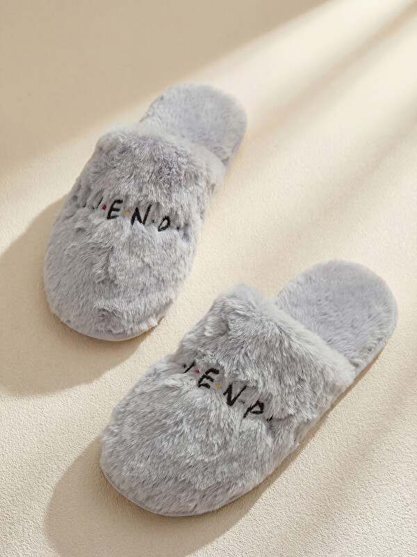 LCW HOME Femër Gri Pantofla shtëpie
