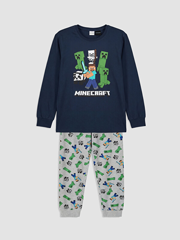 LCW Kids Minecraft Lisanslı Erkek Çocuk Pijama Takımı